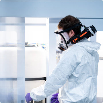 A person in a laboratory